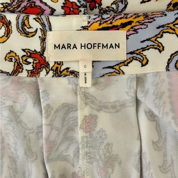 Mara Hoffman Tulay Midi Pleated High-Waisted Paisley Skirt - Picture 7 of 8